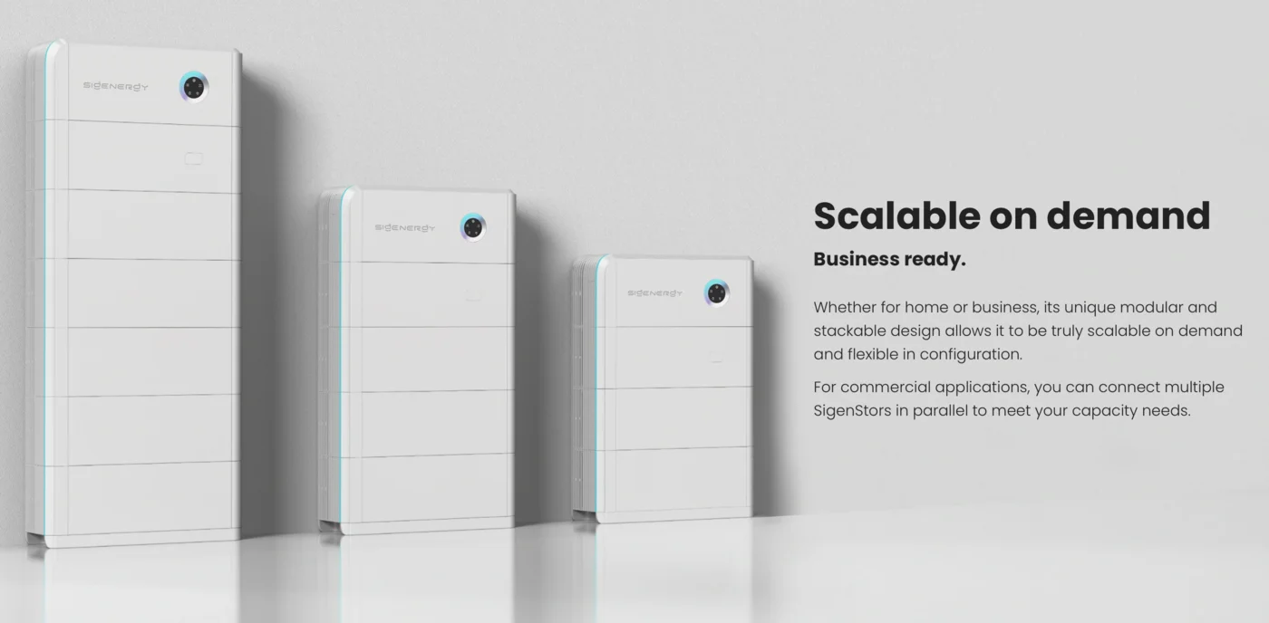 Sigenergy SigenStor battery storage wall mounted — installed by Pennstar Solar